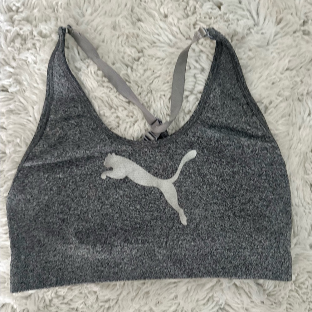Puma grey sports bra medium